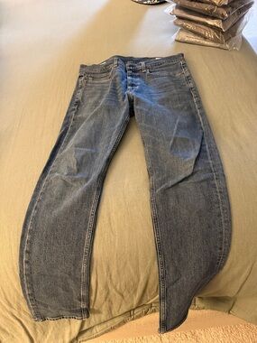rag & bone Men's Straight-Leg Medium Blue Jeans